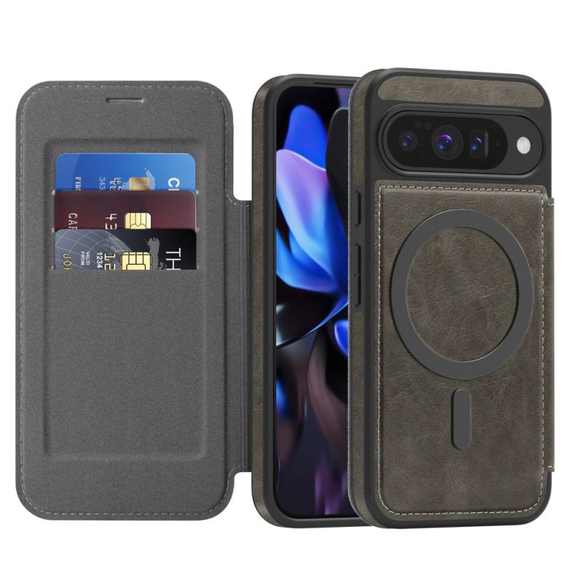 Flip Cover Google Pixel 10 / 10 Pro Compatible MagSafe avec Porte-Cartes RFID