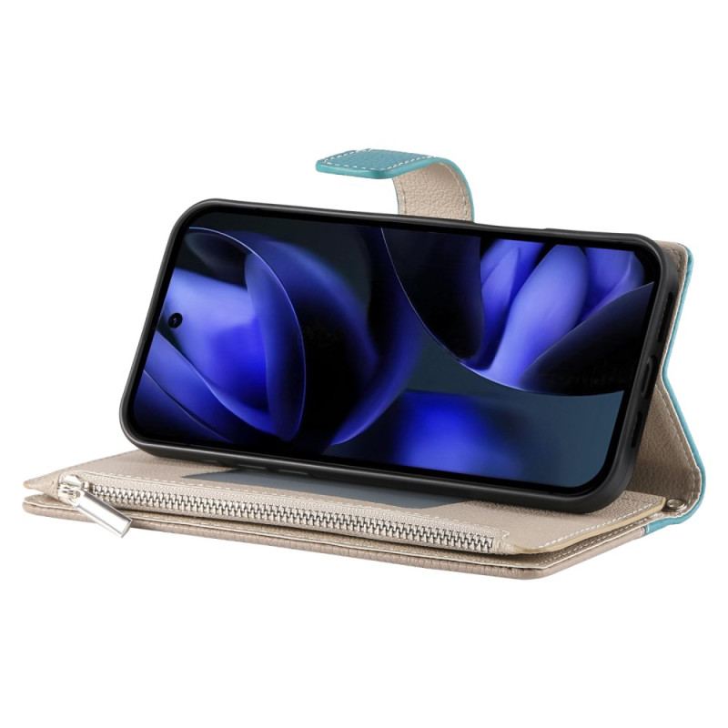 Housse Google Pixel 10 Portefeuille Bicolore à Lanières