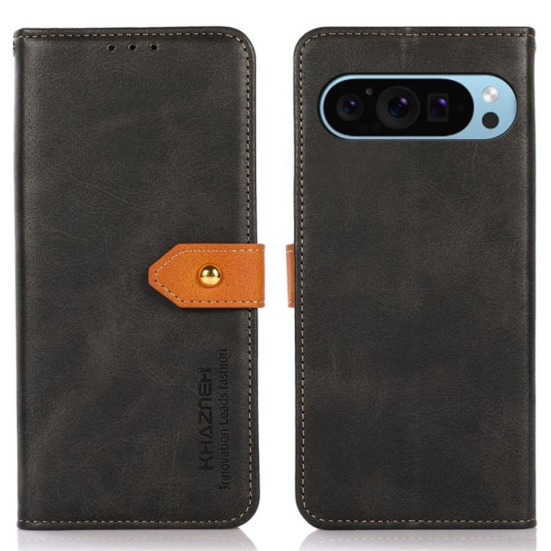 Housse Google Pixel 10 / 10 Pro / 9 / 9 Pro Fermoir Doré KHAZNEH