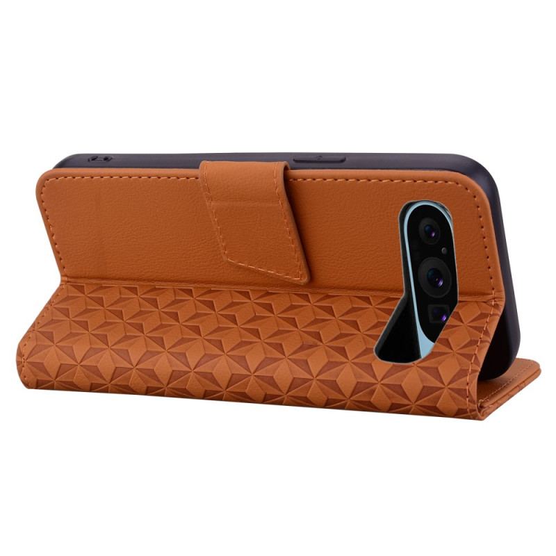 Housse Google Pixel 10 / 10 Pro / 9 / 9 Pro Smile et Motif Losanges