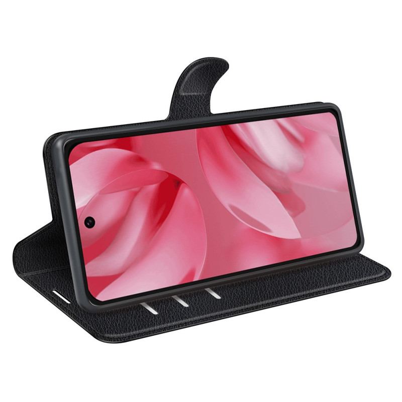 Housse Google Pixel 10 Simili Cuir Litchi Classique