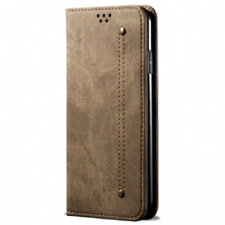 Flip Cover Xiaomi Redmi Note 13 4G Tissu Jeans