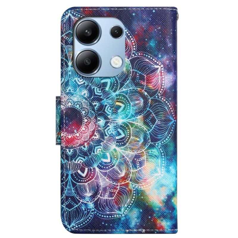 Housse Xiaomi Redmi Note 13 4G Ciel Étoilé et Mandala à Lanière