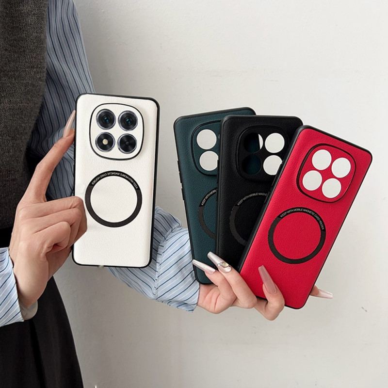 Coque Xiaomi Redmi Note 14 Pro 5G Compatible MagSafe Effet Cuir
