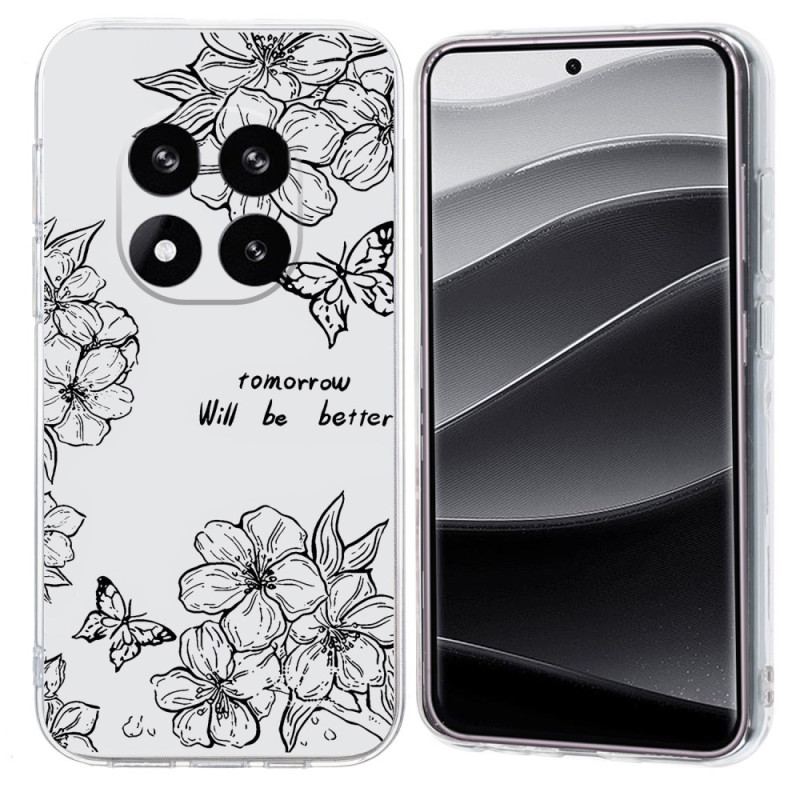 Coque Xiaomi Redmi Note 14 Pro 5G / Poco X7 Dessin Papillons et Fleurs