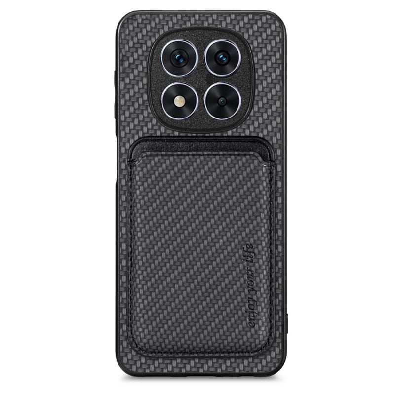 Coque Xiaomi Redmi Note 14 Pro 5G / Poco X7 Fibre Carbone Porte-Cartes Détachable