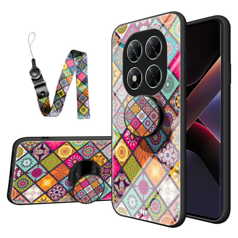 Coque Xiaomi Redmi Note 14 Pro 5G / Poco X7 5G Lanière et Anneau-Support Patchwork