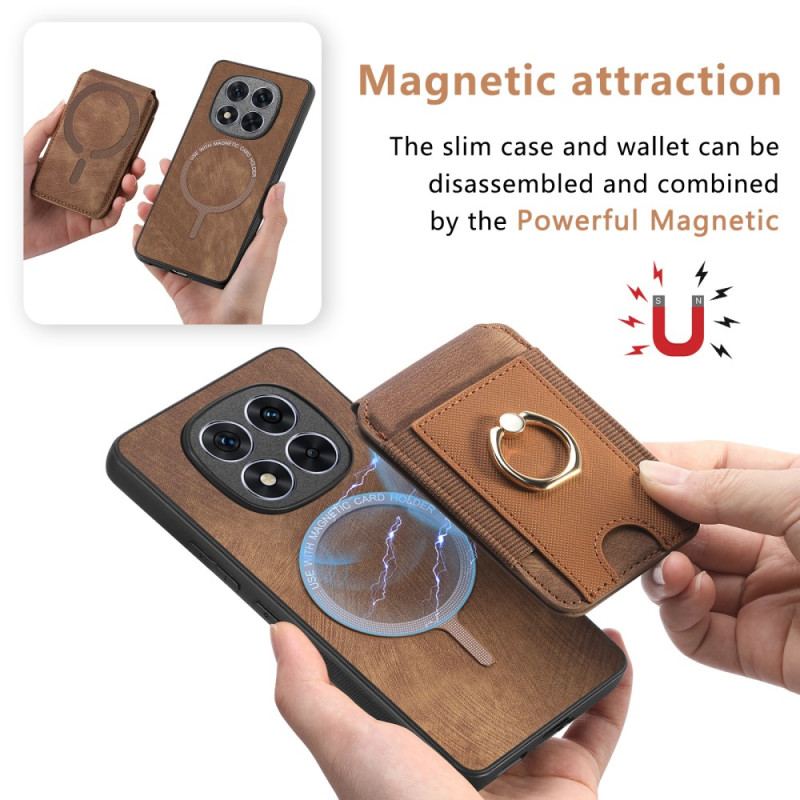 Coque Xiaomi Redmi Note 14 Pro 5G / Poco X7 Porte-Cartes Magnétique Rabat Vertical