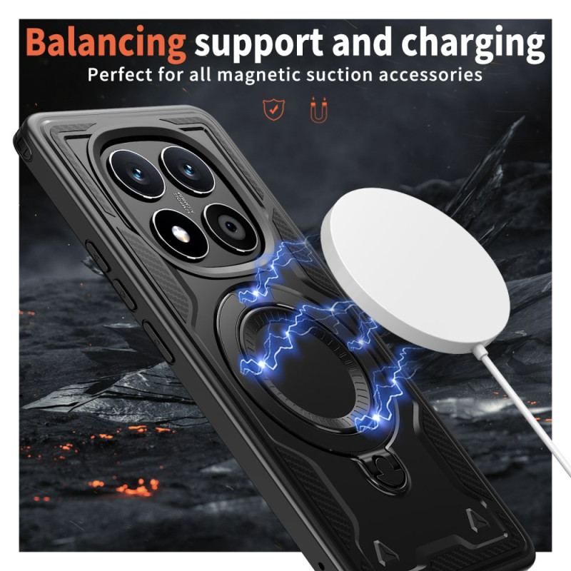 Coque Xiaomi Redmi Note 14 Pro 5G / Poco X7 Support Rotatif à et Compatibilité MagSafe,