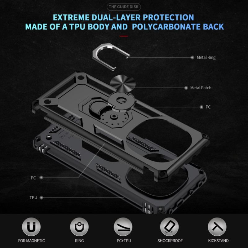 Coque Xiaomi Redmi Note 14 Pro 5G / Poco X7 5G Ultra Résistante Anneau-Support