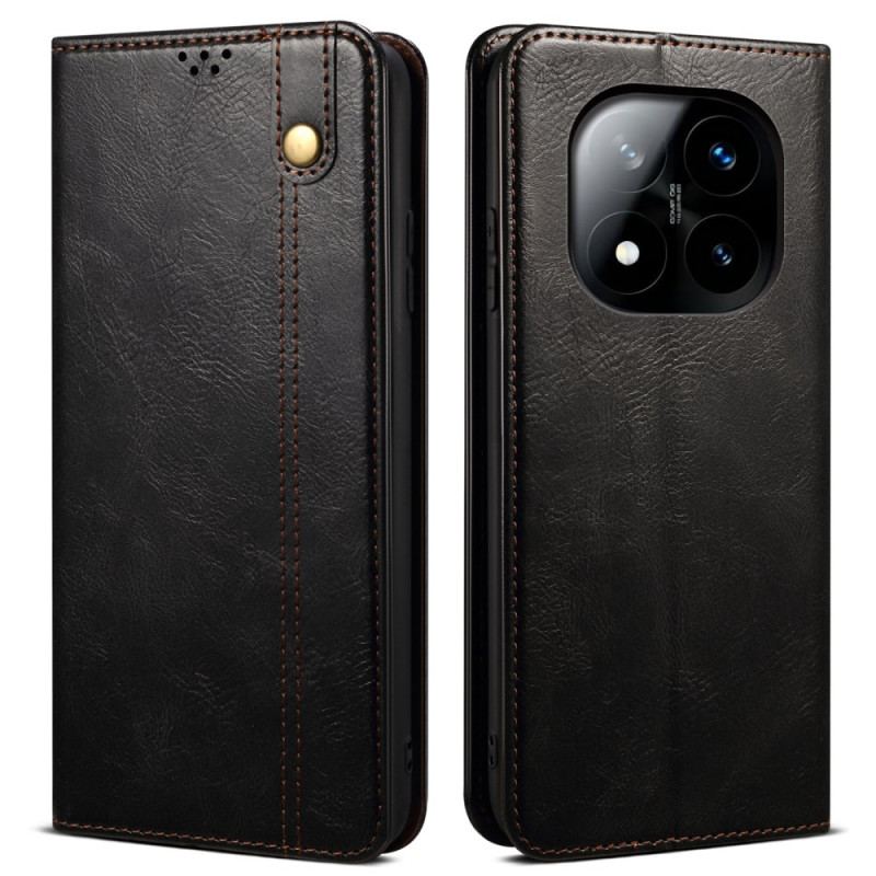 Flip Cover Xiaomi Redmi Note 14 Pro 5G / Poco X7 Simili Cuir Ciré