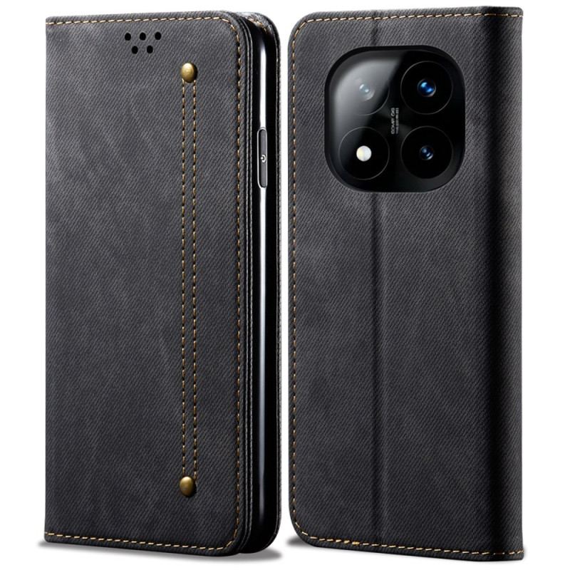 Flip Cover Xiaomi Redmi Note 14 Pro 5G / Poco X7 Tissu Jeans