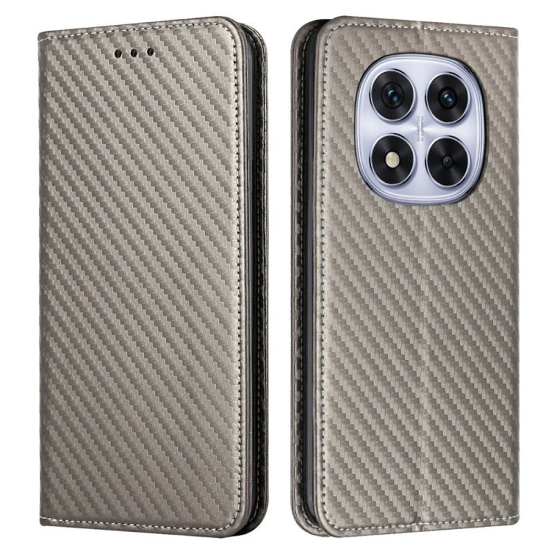 Flip Cover Xiaomi Redmi Note 14 Pro Plus 5G / 14 Pro 5G / Poco X7 Fibre Carbone à Lanière