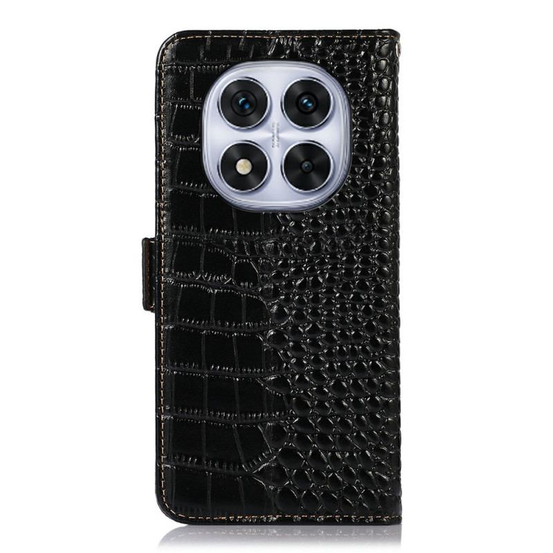 Housse Xiaomi Redmi Note 14 Pro 5G / Poco X7 Cuir Texture Crocodile