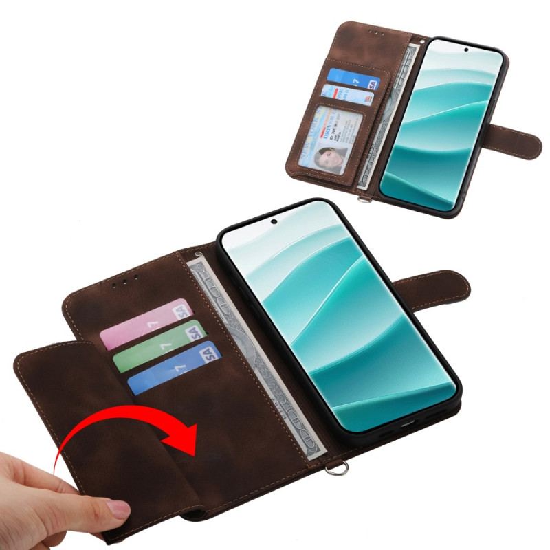 Housse Xiaomi Redmi Note 14 Pro 5G / Poco X7 Motif Dentelle avec Lanière et Bandoulière