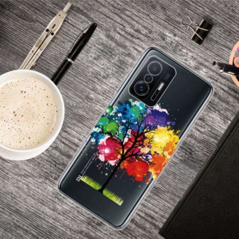 Coque Xiaomi 11T / 11T Pro Transparente Arbre Aquarelle