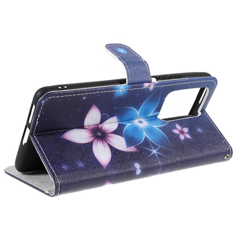 Housse Xiaomi 11T / 11T Pro Fleurs Lunaires à Lanière