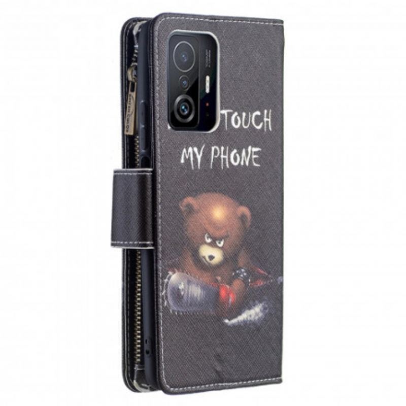 Housse Xiaomi 11T / 11T Pro Poche Zippée Ours