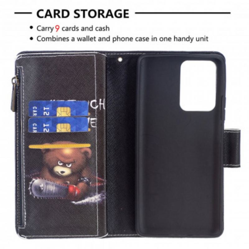 Housse Xiaomi 11T / 11T Pro Poche Zippée Ours