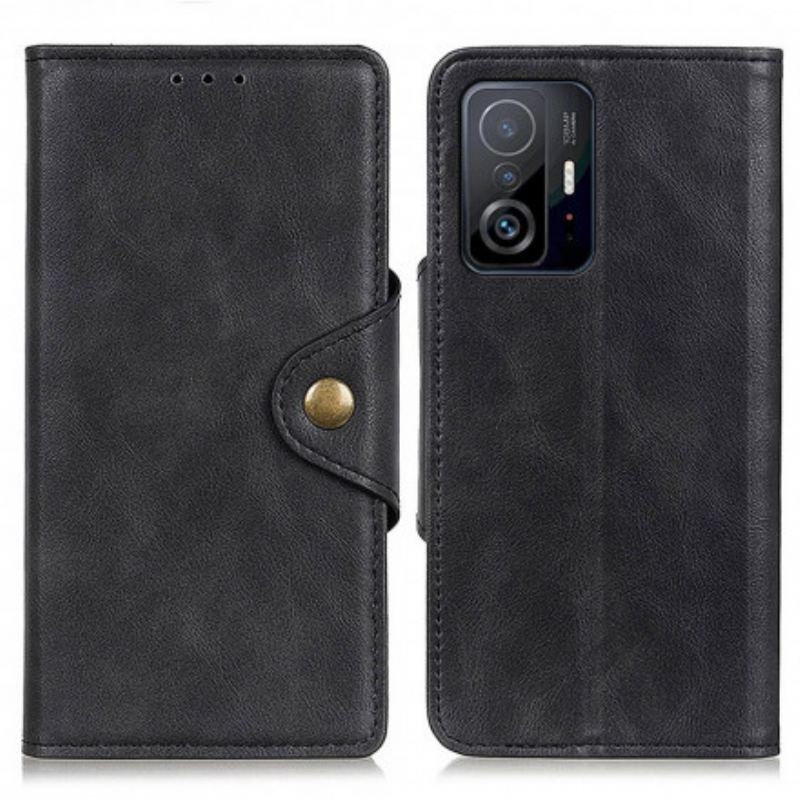 Housse Xiaomi 11T / 11T Pro Simili Cuir Bouton