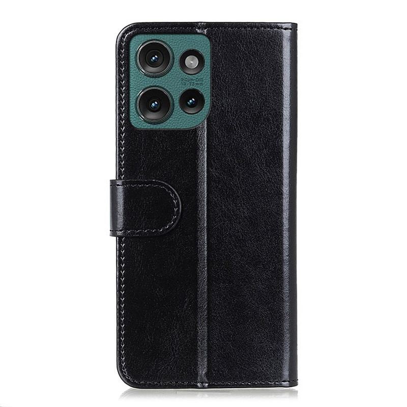 Housse Motorola Edge 50 Simili Cuir Ciré