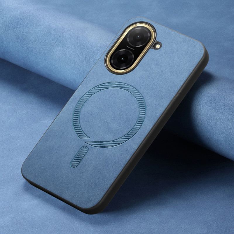 Coque Poco C71 Compatible MagSafe Effet Cuir