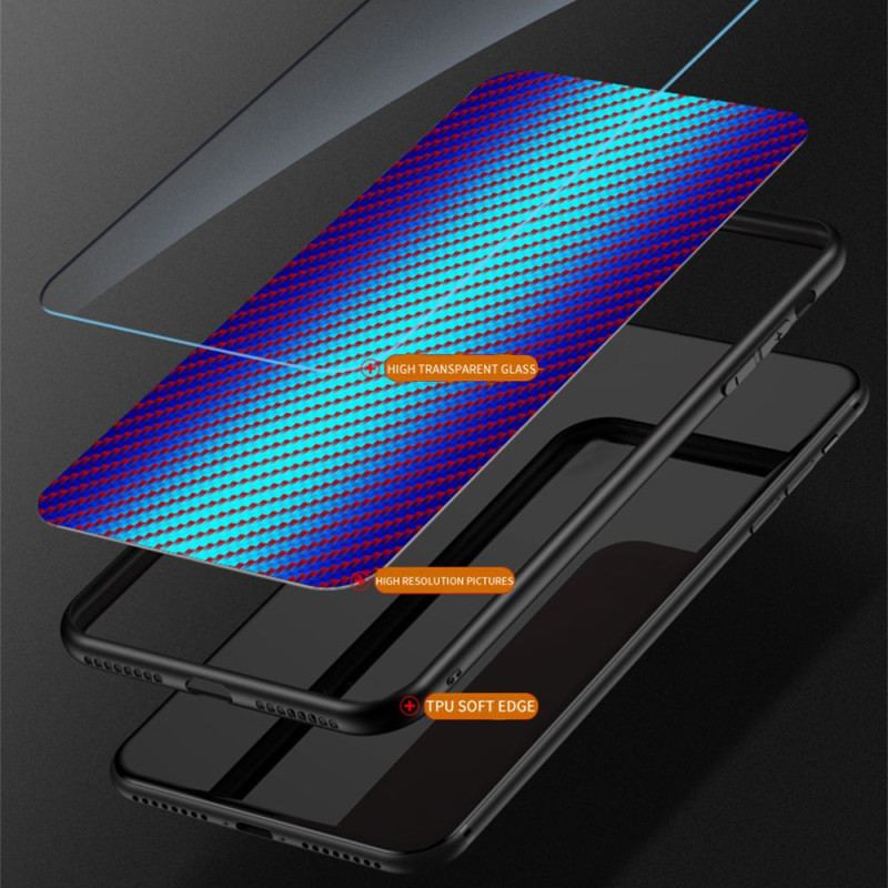 Coque Poco C71 Verre Trempé Fibre Carbone