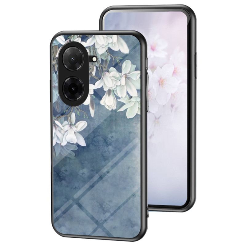 Coque Poco C71 Verre Trempé Florale