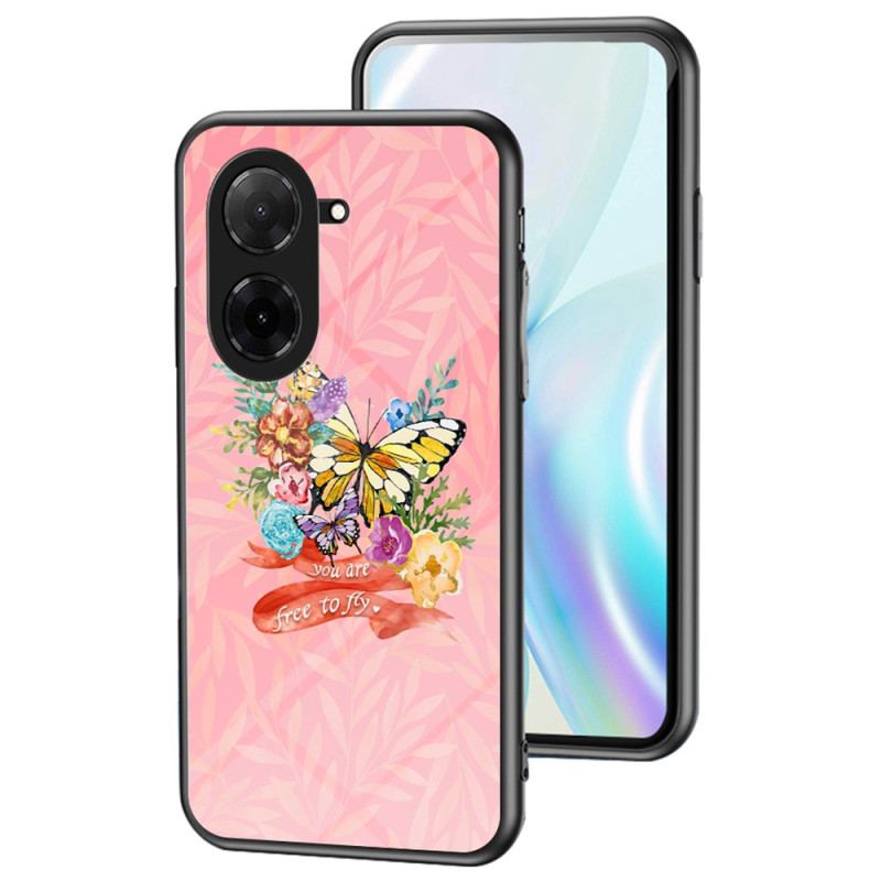 Coque Poco C71 Verre Trempé Papillons