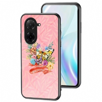 Coque Poco C71 Verre Trempé Papillons