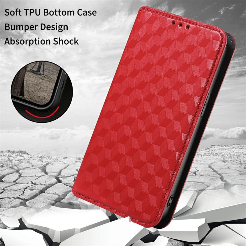 Flip Cover Poco C71 Cubes 3D