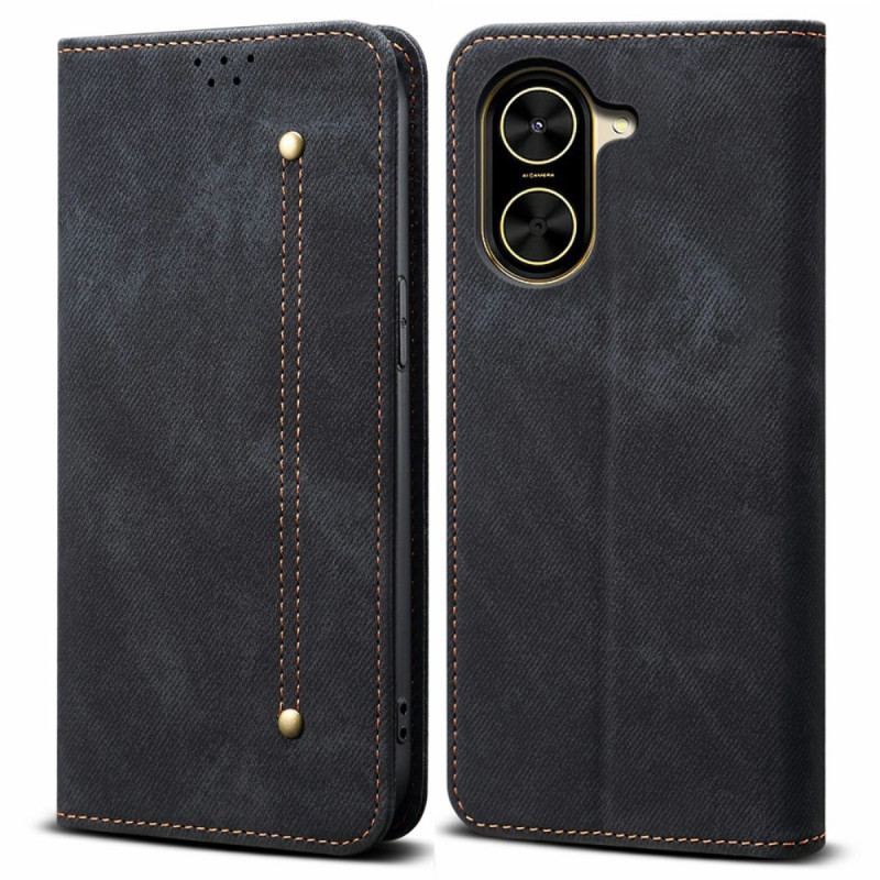 Flip Cover Poco C71 Tissu Jeans