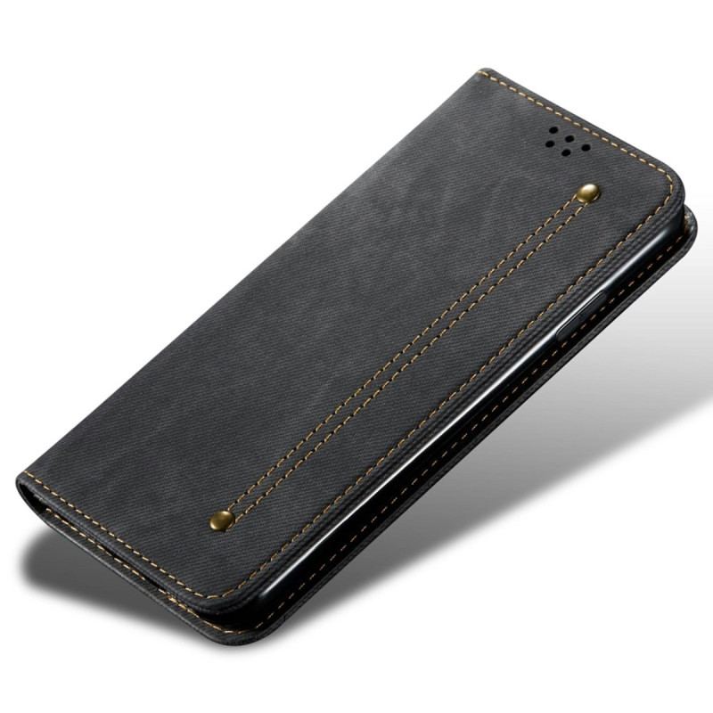 Flip Cover Poco C71 Tissu Jeans