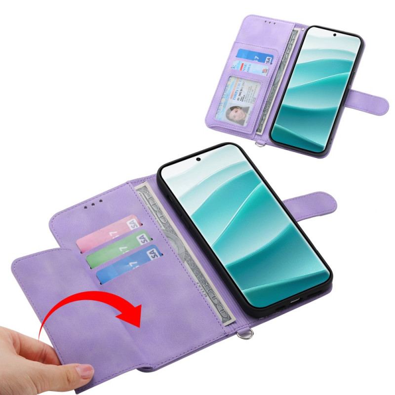 Housse Poco C71 Dentelle Florale avec Lanière et Bandoulière