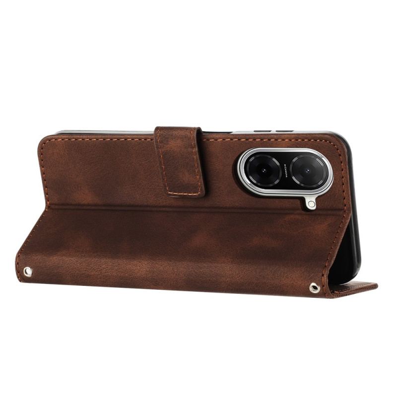 Housse Poco C71 Design Lignes avec Lanière