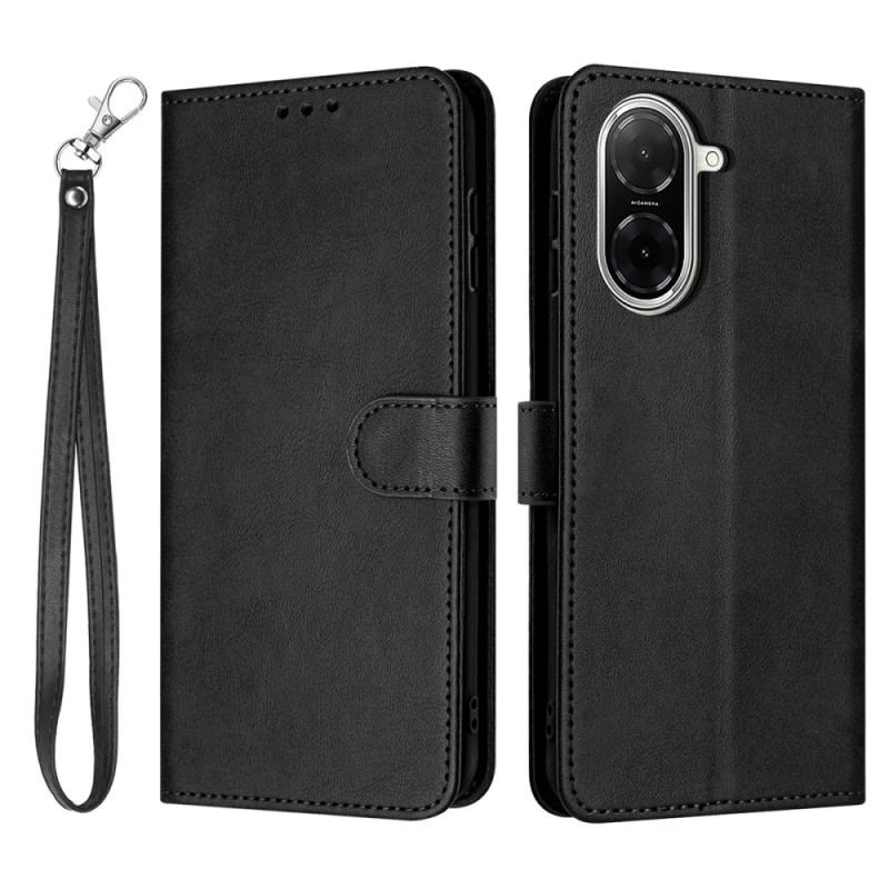 Housse Poco C71 Effet Cuir à Lanière