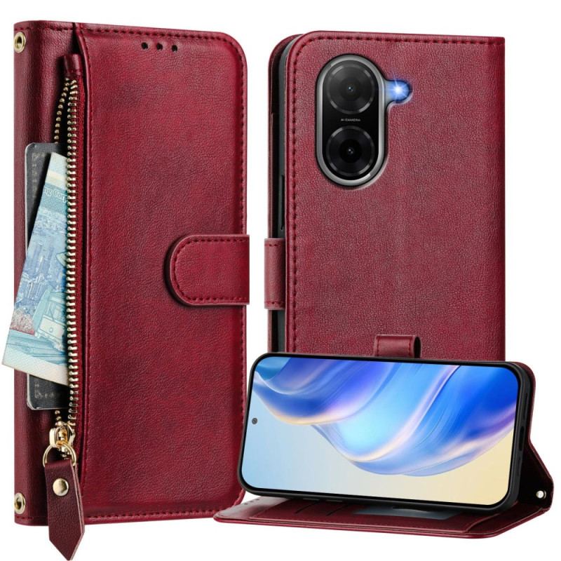 Housse Poco C71 Portefeuille avec Lanière