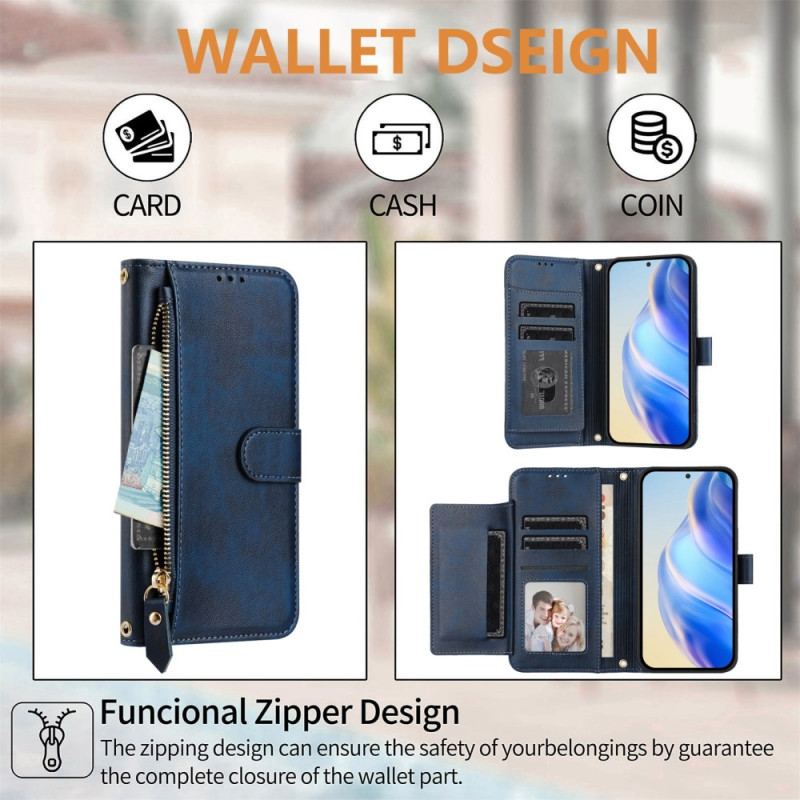 Housse Poco C71 Portefeuille avec Lanière