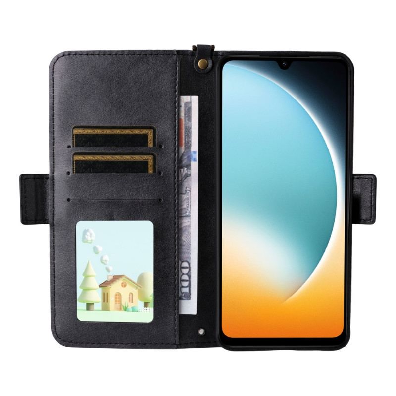 Housse Poco C71 Portefeuille à Bandoulière