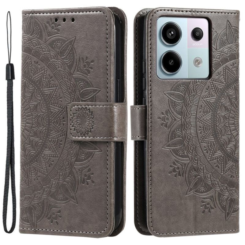 Housse Xiaomi Redmi Note 13 Pro 5G / Poco X6 5G Mandala Soleil à Lanière