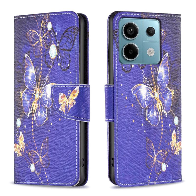 Housse Xiaomi Redmi Note 13 Pro 5G / Poco X6 5G Papillons Pourpres