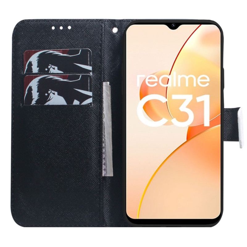 Housse Realme C35 Chiot Perspective Loup