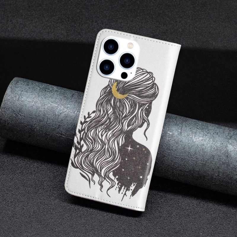 Flip Cover iPhone 14 Pro Jolie Chevelure