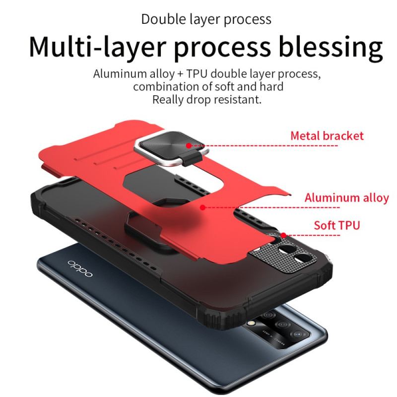 Coque Oppo A74 4G Détachable Anneau-Support