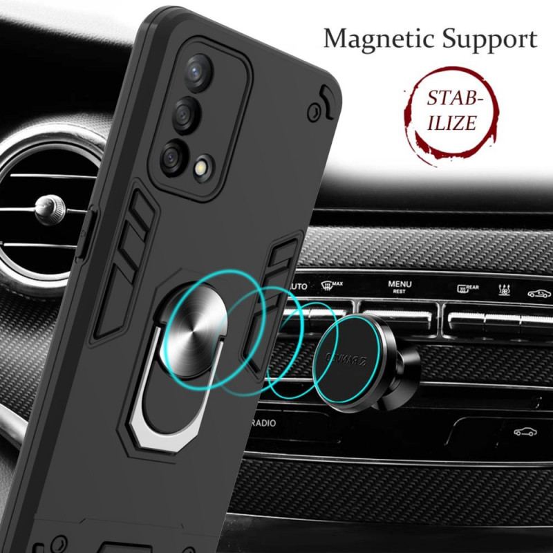 Coque Oppo A74 4G Détachable Anneau-Support Métallisée