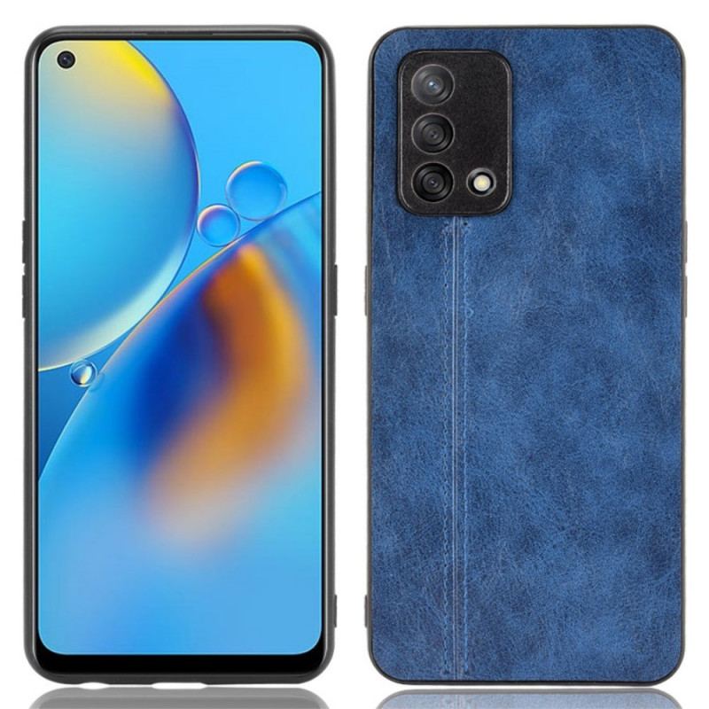Coque Oppo A74 4G Style Cuir Coutures