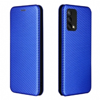 Flip Cover Oppo A74 4G Fibre Carbone