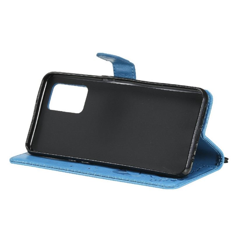 Housse Oppo A74 4G Chat et Abeille à Lanière