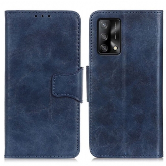 Housse Oppo A74 4G Cuir Fendu Fermoir Réversible