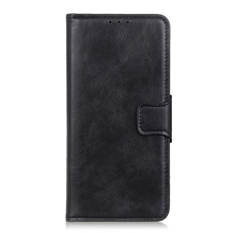 Housse Oppo A74 4G Effet Cuir Fermoir Réversible